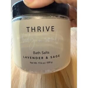 Thrive New Bath Salts Lavender and Sage Relaxation Self Care